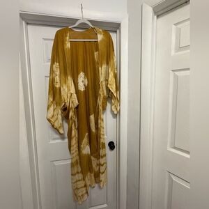 Free People Mustard Kimono